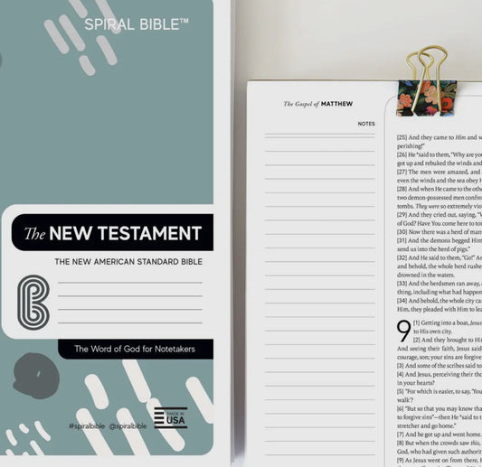 New Testament Spiral Bible - NASB